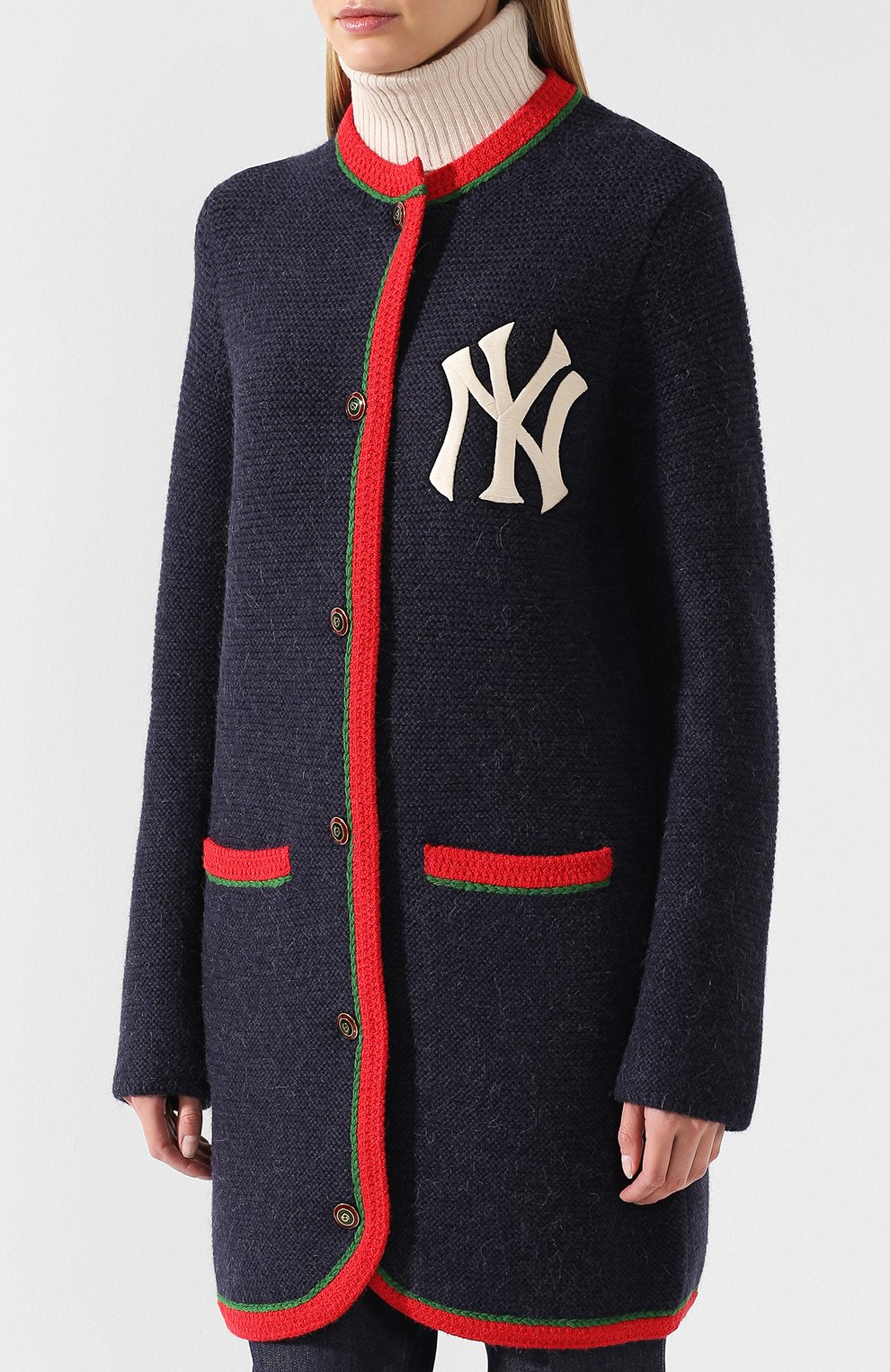 Шерстяной кардиган с контрастной отделкой GUCCI, арт. 543419/X930B, фото 3