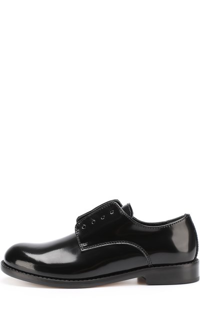 Кожаные дерби без шнуровки DSQUARED2 черного цвета по цене 26250 руб., арт. 51700/28-35, фото 2 Кожаные дерби без шнуровки DSQUARED2, арт. 51700/28-35, фото 2