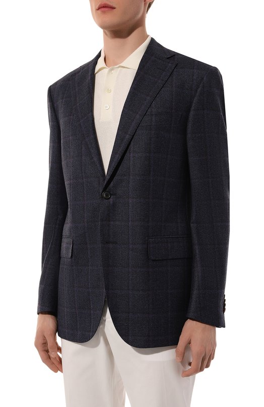 Шерстяной пиджак Corneliani 946008-9416454 Синий  946008-9416454 Фото 5