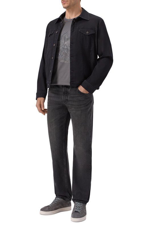 Хлопковая футболка Stefano Ricci MNH6205360/TE001 Серый  MNH6205360/TE001 Фото 2