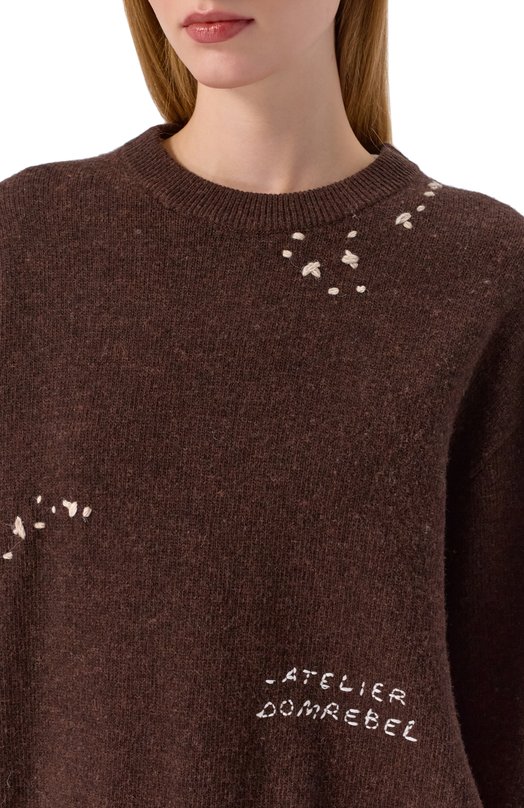 Свитер DOMREBEL 0FFICE KNIT CREWNECK Коричневый  0FFICE KNIT CREWNECK Фото 5