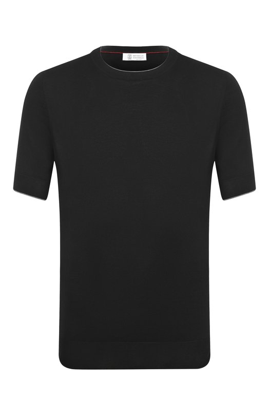 Хлопковый джемпер Brunello Cucinelli M29805200 Чёрный M29805200