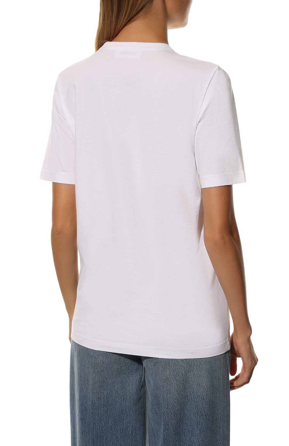 Хлопковая футболка DSQUARED2 белого цвета по цене 22550 руб., арт. S75GD0296/S24387, фото 4 Хлопковая футболка DSQUARED2, арт. S75GD0296/S24387, фото 4