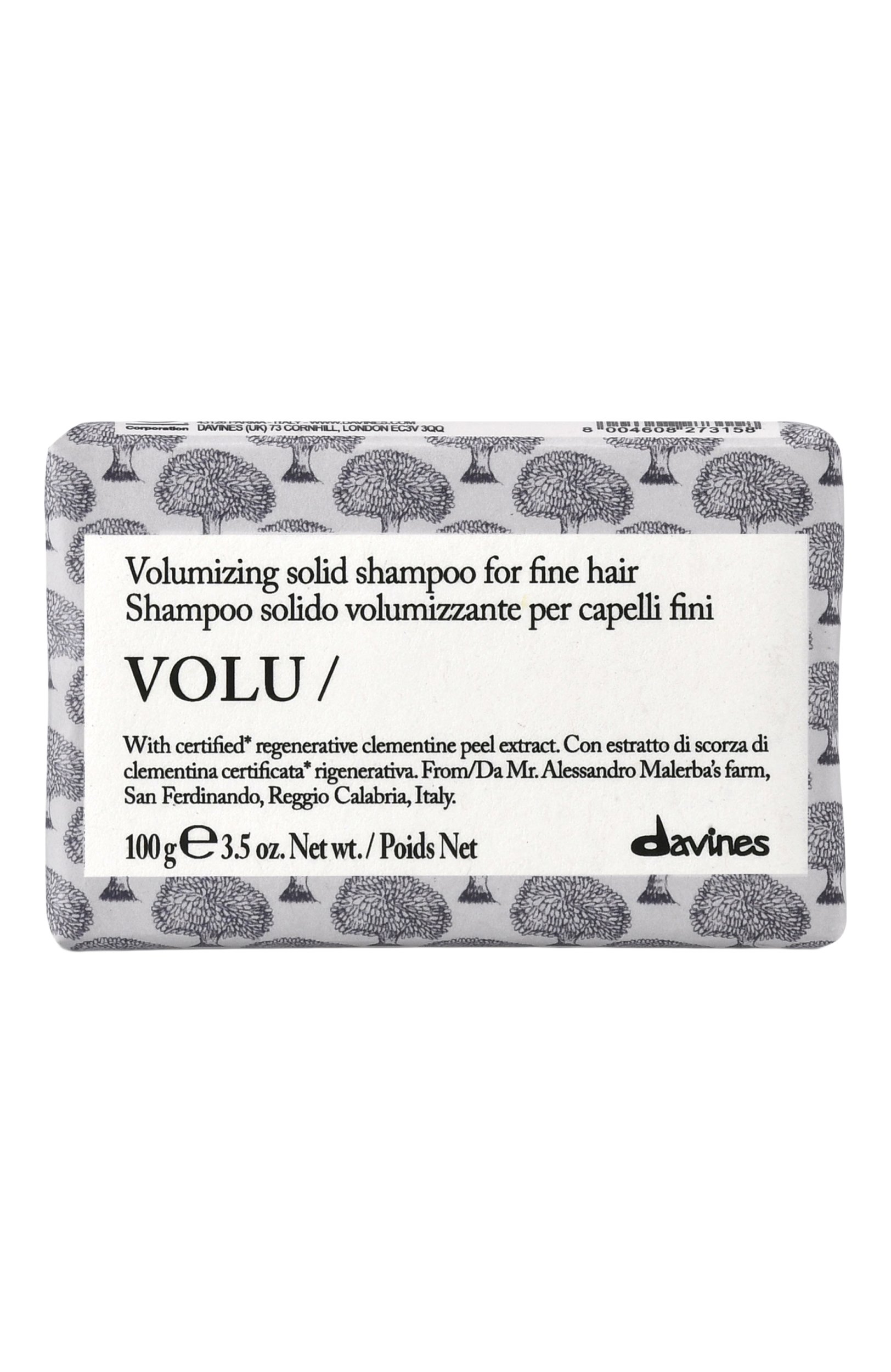 Твердый шампунь для тонких волос volu (100g) DAVINES, арт. 70102, фото 1