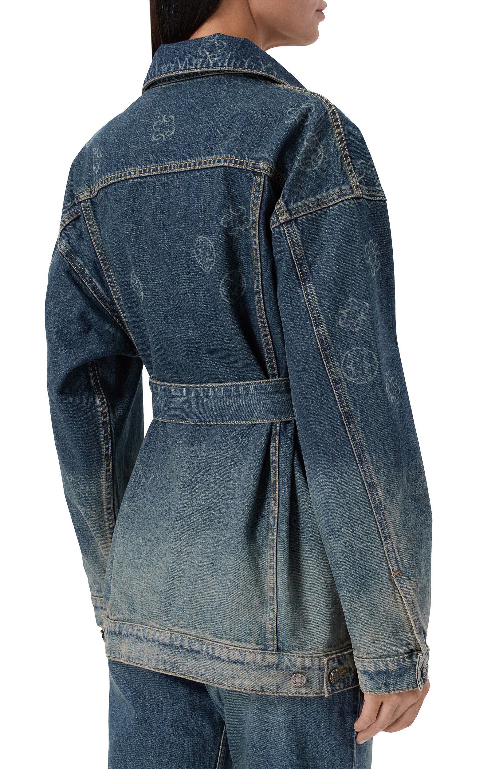 Джинсовая куртка ELIE SAAB темно-синего цвета по цене 264000 руб., арт. J0258/D0003, фото 4 Джинсовая куртка ELIE SAAB, арт. J0258/D0003, фото 4