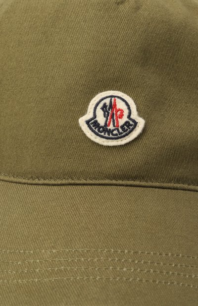 Хлопковая бейсболка MONCLER хаки цвета по цене 25550 руб., арт. 3B00040/V0006, фото 3 Хлопковая бейсболка MONCLER, арт. 3B00040/V0006, фото 3