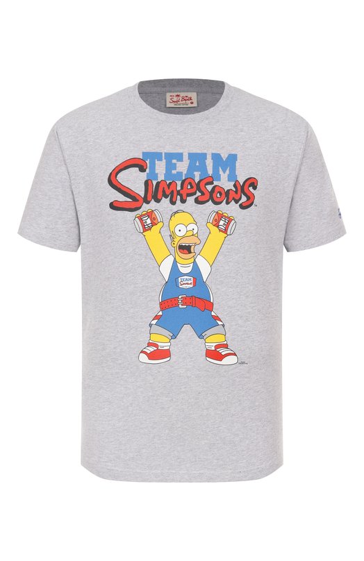 Хлопковая футболка MC2 Saint Barth STBM TSHIRT MAN/02578H Серый STBM TSHIRT MAN/02578H