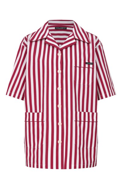 Женская рубашка из хлопка и шелка DOLCE & GABBANA, арт. F5U29T/FR527