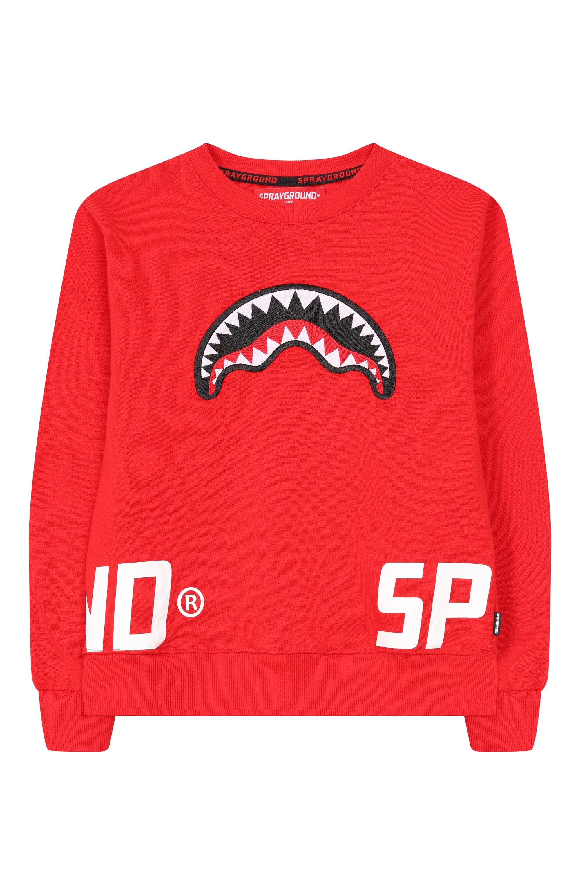 Хлопковый свитшот SPRAYGROUND красного цвета по цене 15850 руб., арт. SPY931RED, фото 1 Хлопковый свитшот SPRAYGROUND, арт. SPY931RED, фото 1