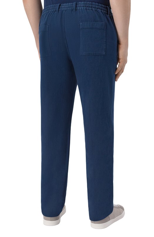 Брюки из хлопка и лиоцелла Cortigiani 4AP400 Синий  4AP400 Фото 4