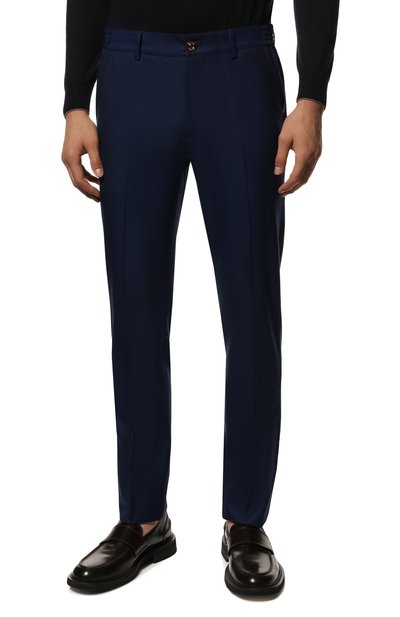 Шерстяные брюки STEFANO RICCI темно-синего цвета по цене 124500 руб., арт. M1T2300101/W609, фото 3 Шерстяные брюки STEFANO RICCI, арт. M1T2300101/W609, фото 3