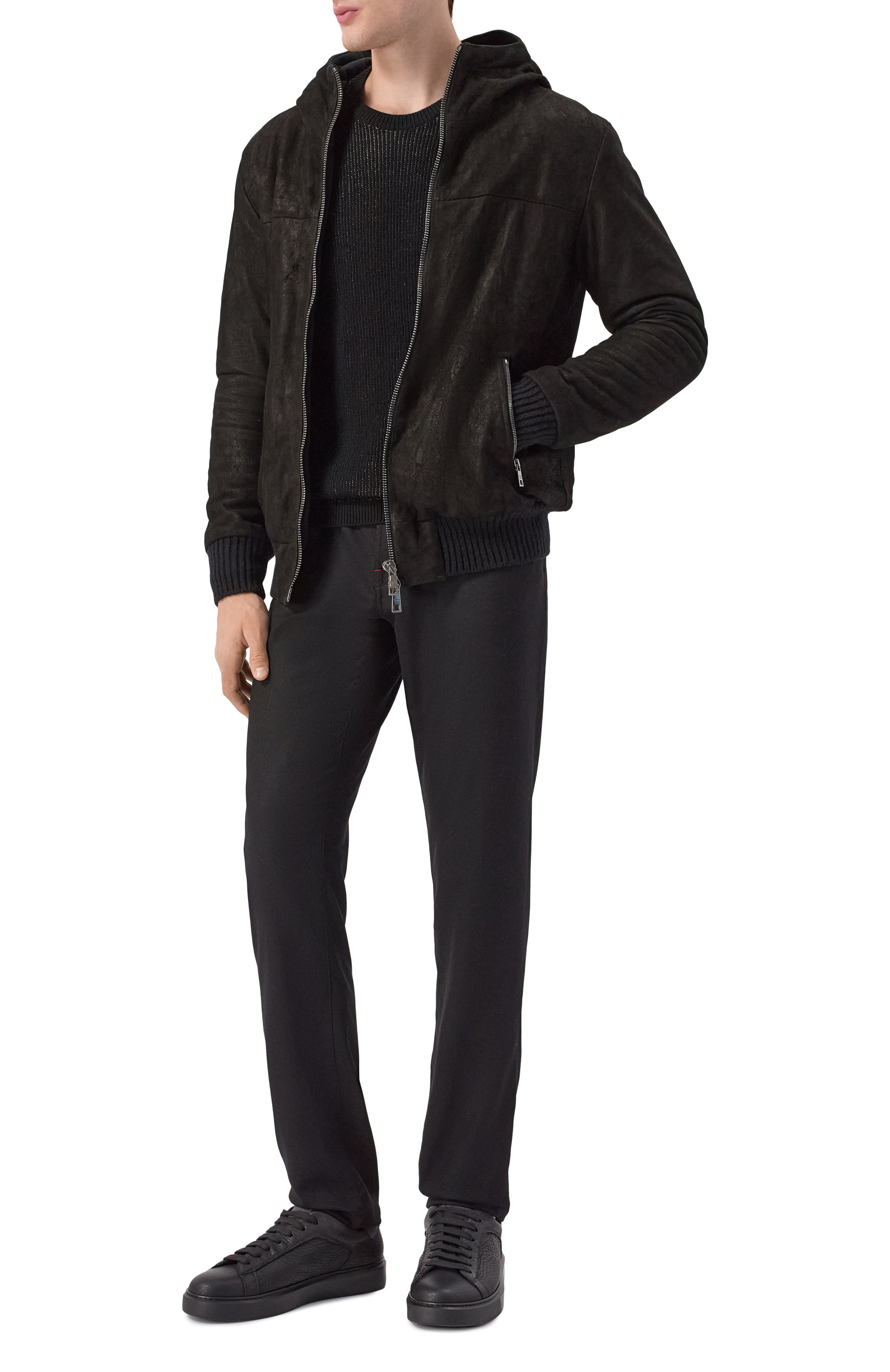 Кожаный бомбер GIORGIO BRATO, арт. GU26F14096NAPSTM, фото 2