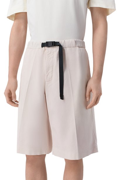 Хлопковые шорты WHITE SAND кремового цвета по цене 18750 руб., арт. 26SU91/260, фото 3 Хлопковые шорты WHITE SAND, арт. 26SU91/260, фото 3