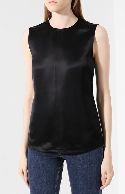 Топ из вискозы HELMUT LANG черного цвета по цене 53550 руб., арт. J06HW513, фото 3 Топ из вискозы HELMUT LANG, арт. J06HW513, фото 3