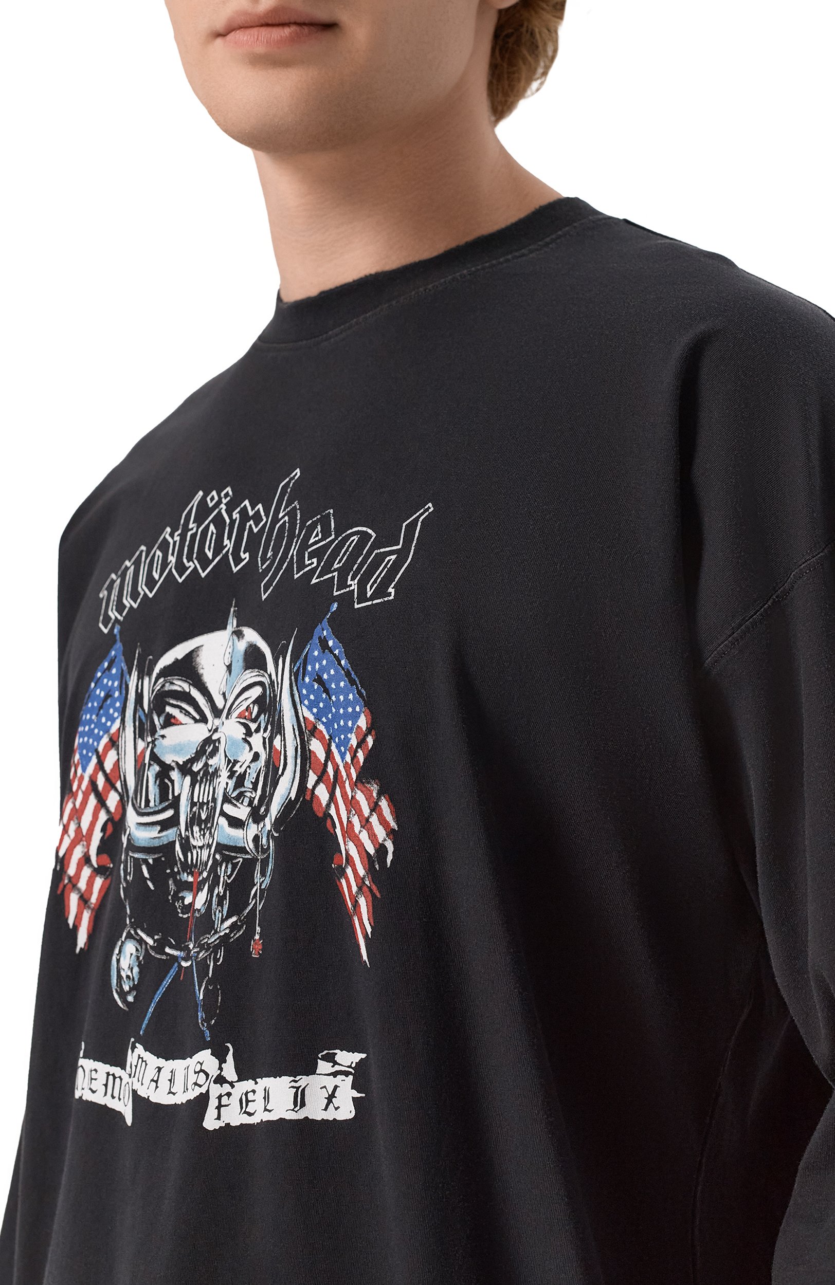 Хлопковый лонгслив vetements x motörhead VETEMENTS черного цвета по цене 109500 руб., арт. MH27LS238B, фото 5 Хлопковый лонгслив vetements x motörhead VETEMENTS, арт. MH27LS238B, фото 5