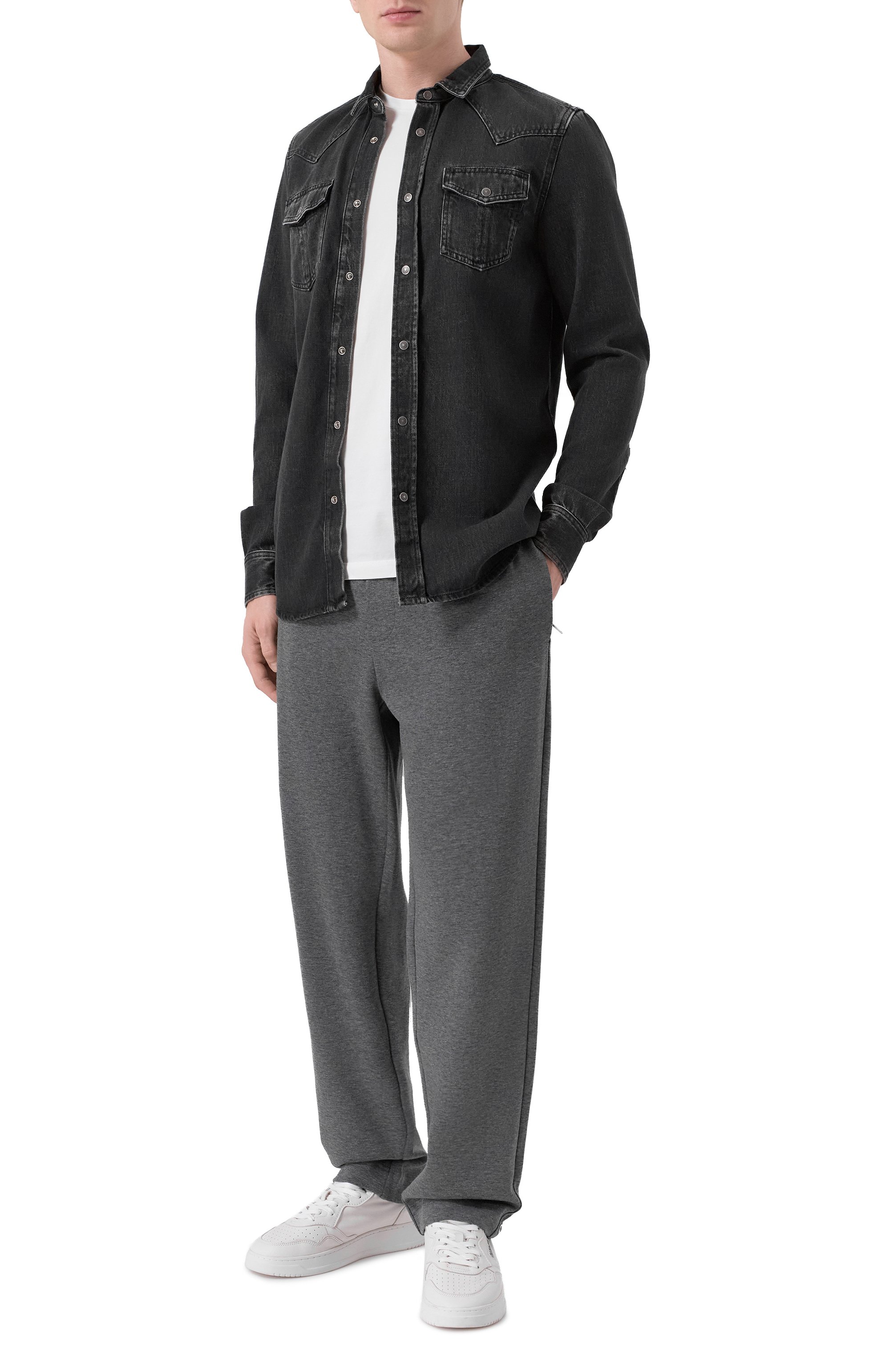 Брюки из хлопка и шерсти BOSS, арт. 50549194, фото 2