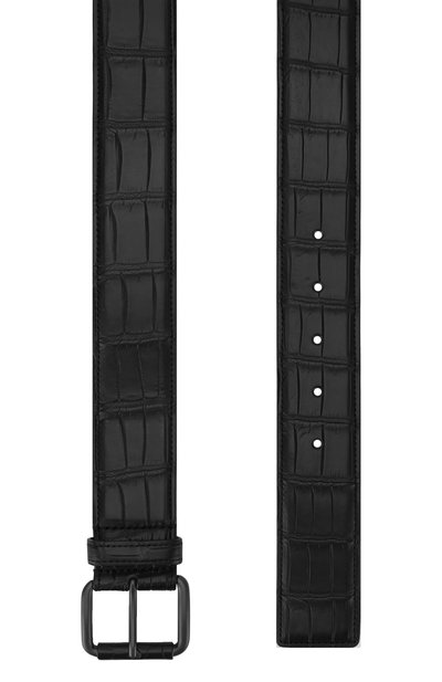 Ремень из кожи крокодила BOTTEGA VENETA черного цвета по цене 271000 руб., арт. 288168/V912Q/CNIL, фото 2 Ремень из кожи крокодила BOTTEGA VENETA, арт. 288168/V912Q/CNIL, фото 2