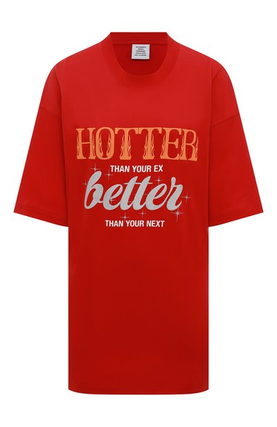 Женская хлопковая футболка VETEMENTS, арт. UE52TR210R 1611/W