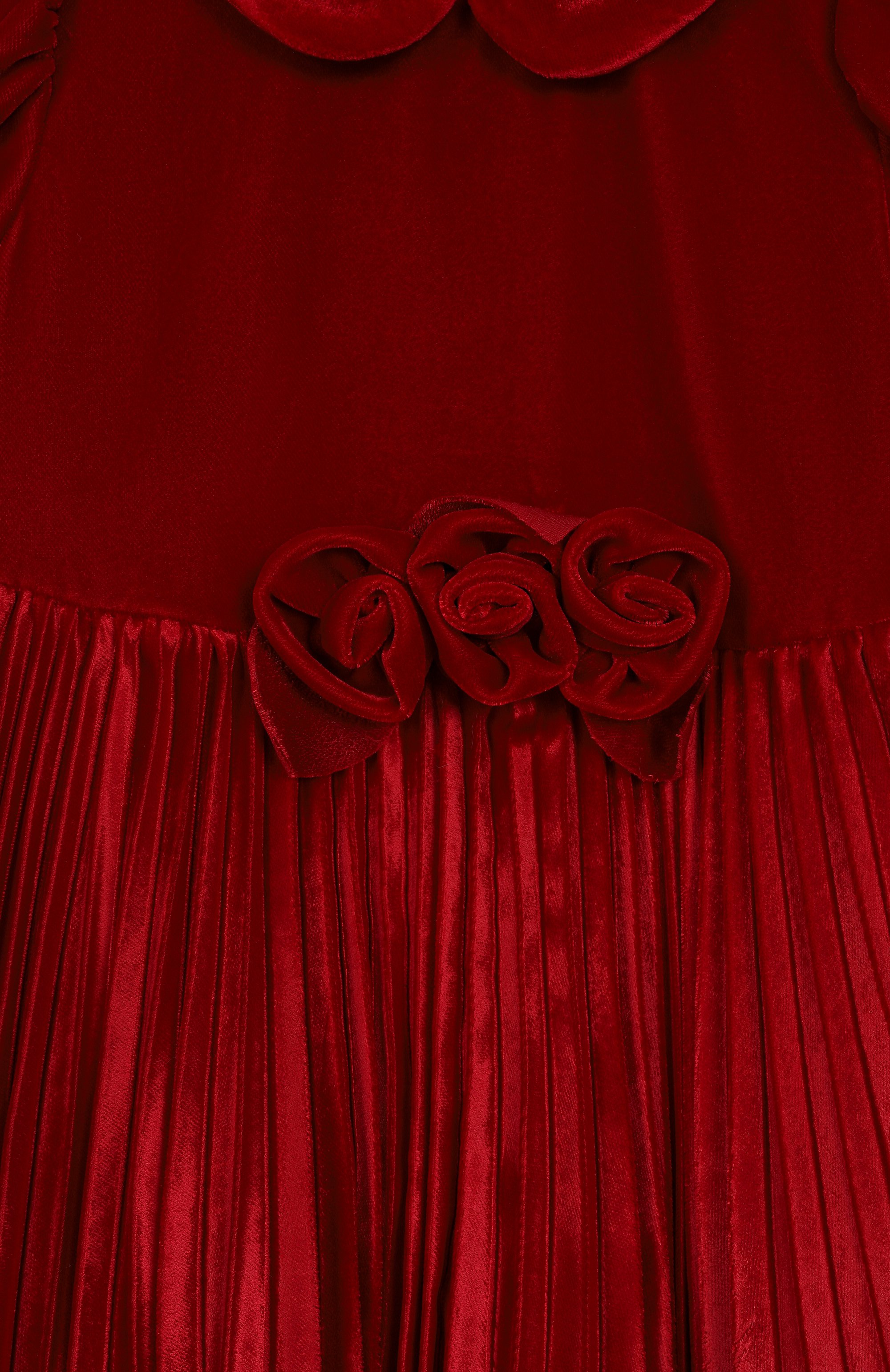 Бархатное платье MONNALISA бордового цвета по цене 36750 руб., арт. 73F902, фото 3 Бархатное платье MONNALISA, арт. 73F902, фото 3