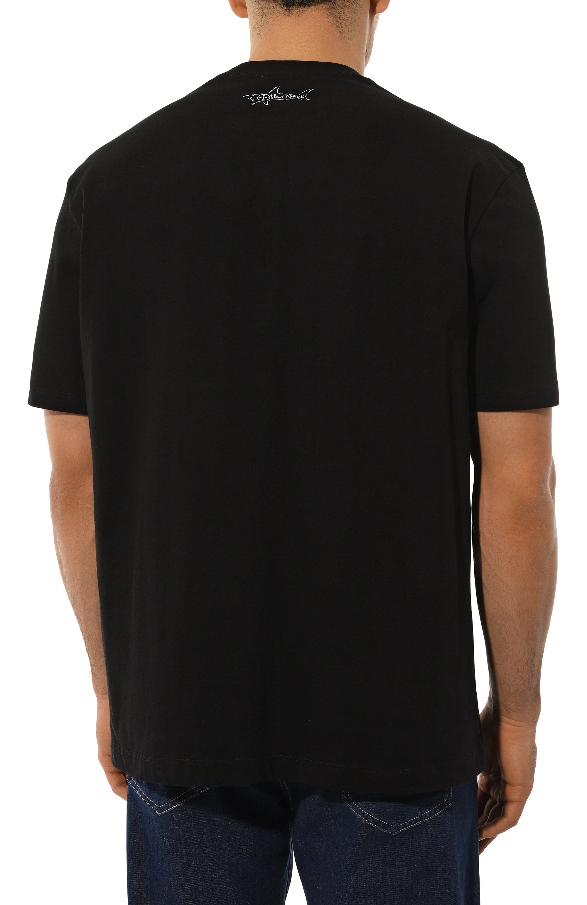 Хлопковая футболка PAUL&SHARK черного цвета по цене 22200 руб., арт. 25411071/XXL, фото 4 Хлопковая футболка PAUL&SHARK, арт. 25411071/XXL, фото 4