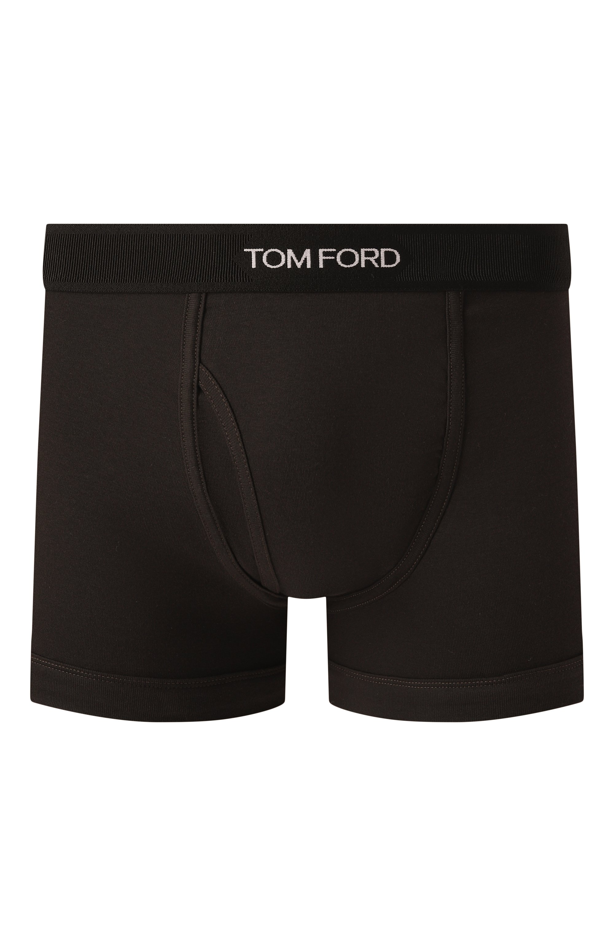 Хлопковые боксеры TOM FORD темно-коричневого цвета по цене 9950 руб., арт. T4LC3/104, фото 1 Хлопковые боксеры TOM FORD, арт. T4LC3/104, фото 1