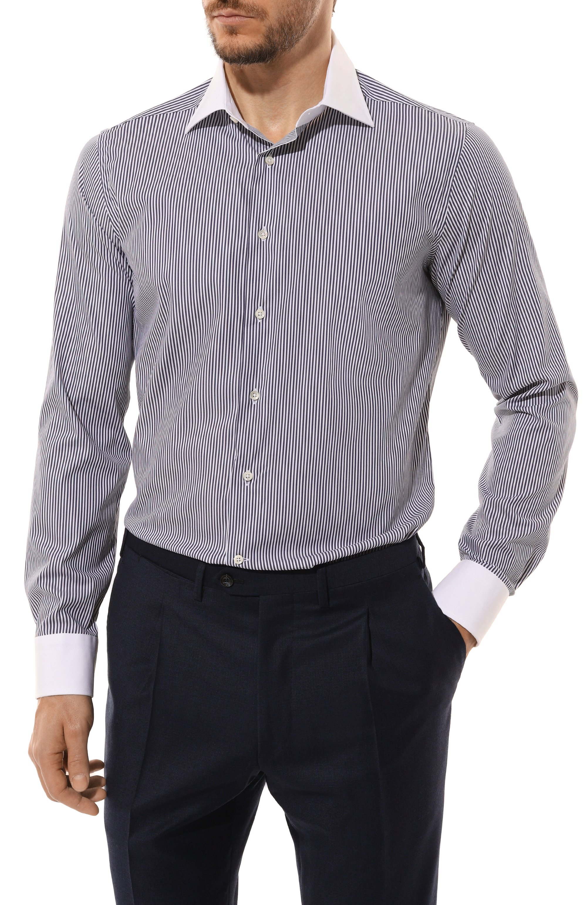 Хлопковая сорочка CANALI, арт. CCLX018WH/GD03294, фото 3