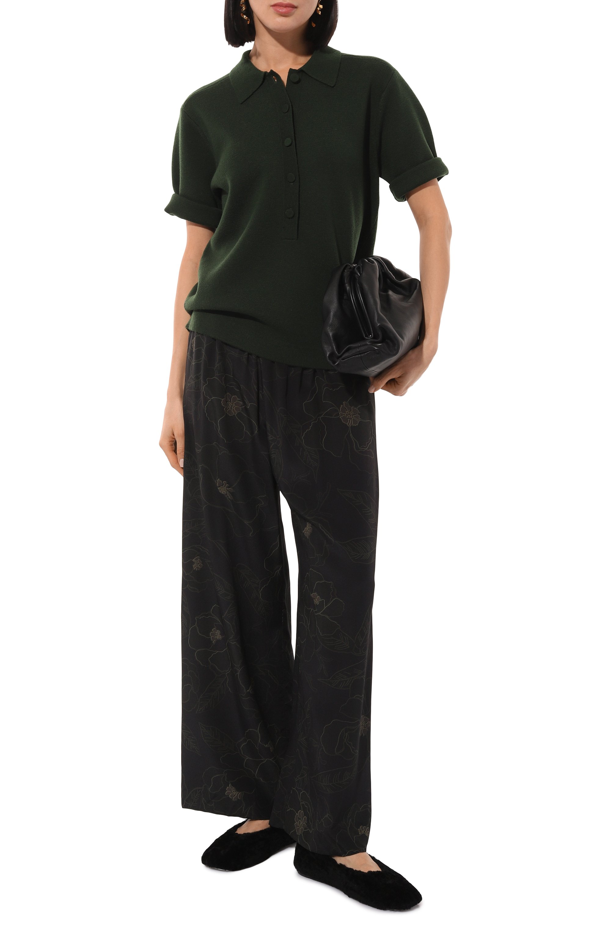 Шелковые брюки DRIES VAN NOTEN, арт. 242-010914-9068, фото 2