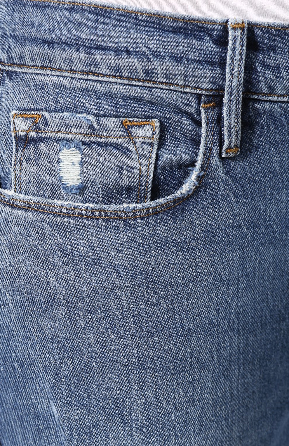 Джинсы с потертостями FRAME DENIM синего цвета по цене 22800 руб., арт. LGJC439, фото 5 Джинсы с потертостями FRAME DENIM, арт. LGJC439, фото 5