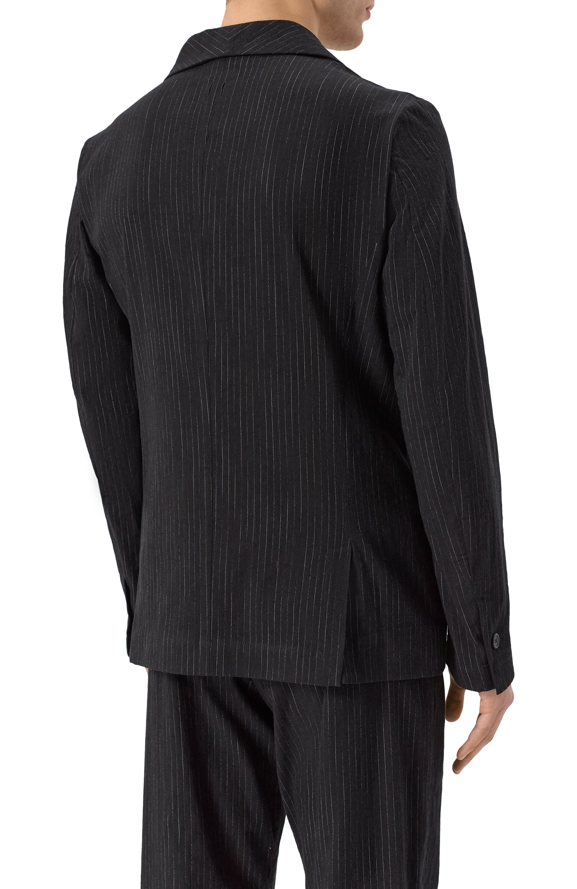 Пиджак из хлопка и льна HANNES ROETHER черного цвета по цене 79150 руб., арт. ZUN22DER.5111/, фото 4 Пиджак из хлопка и льна HANNES ROETHER, арт. ZUN22DER.5111/, фото 4