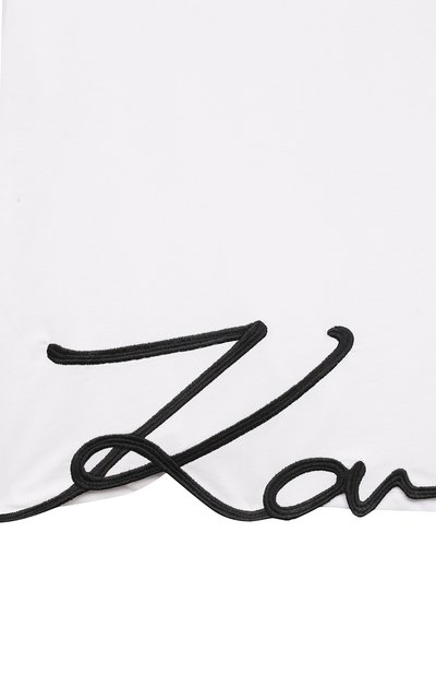 Хлопковая футболка KARL LAGERFELD KIDS, арт. Z30212, фото 3