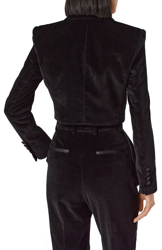 Бархатный жакет Dolce & Gabbana F291WT/FUVG7 Чёрный  F291WT/FUVG7 Фото 4