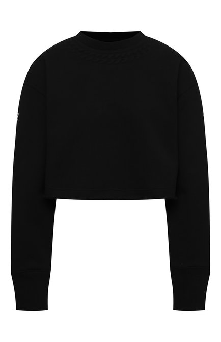 Женский хлопковый свитшот GIVENCHY черного цвета, �арт. BWJ0203Z4Z | Фото 1 (Рукава: Длинные; Длина (для топов): Укороченные; Материал внешний: Хлопок; Стили: Спорт-шик; Женское Кросс-КТ: Свитшот-одежда; Региональные ограничения белый список (Axapta Mercury): RU; Материал сплава: Проставлено; Драгоценные камни: Проставлено)