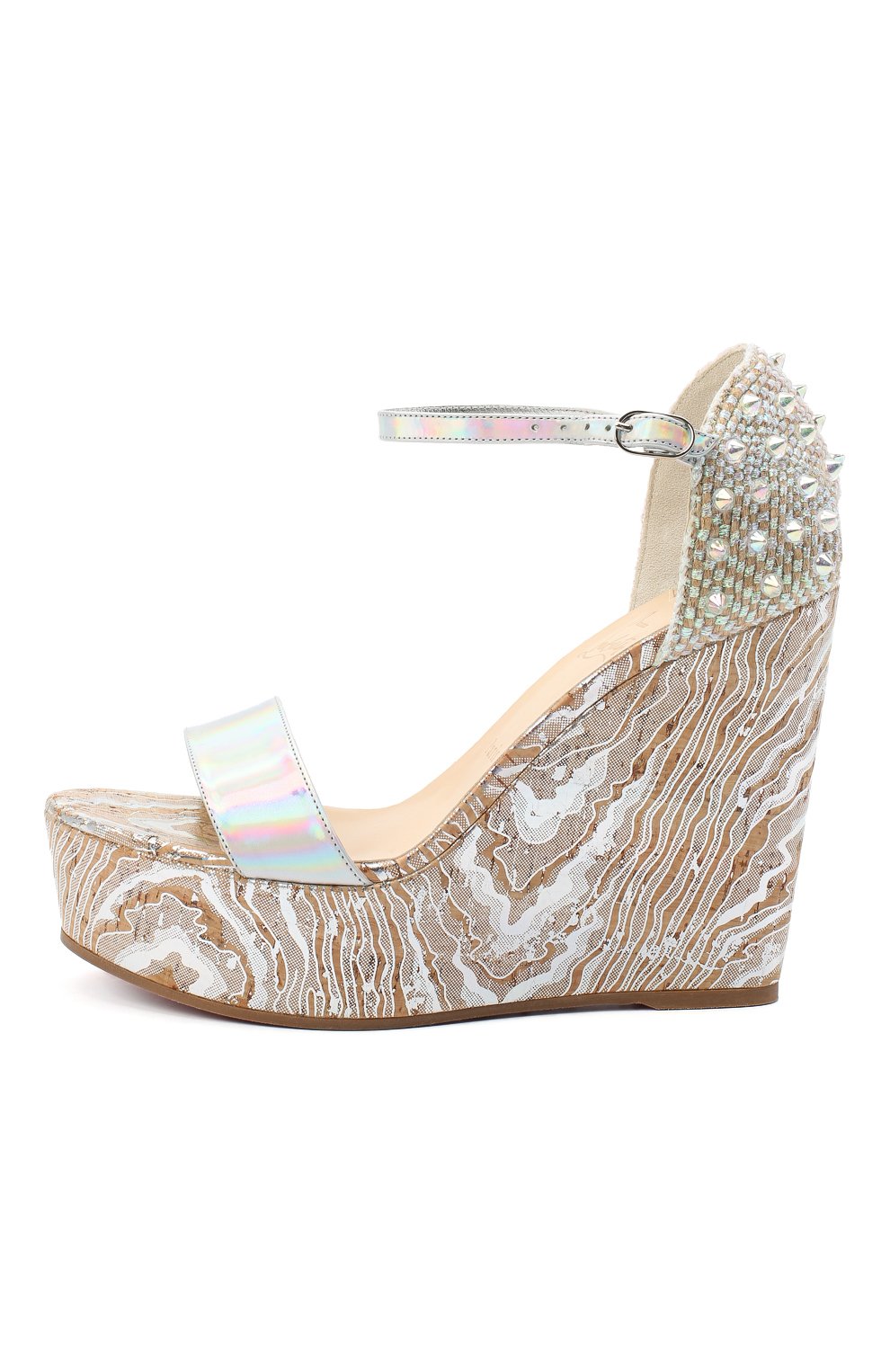 Босоножки bellamonica 120 CHRISTIAN LOUBOUTIN, арт. bellamonica 120 specchio laser/liege wavy, фото 3