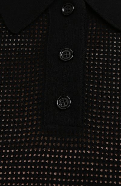 Поло из вискозы DRIES VAN NOTEN черного цвета по цене 49750 руб., арт. 211-11217-2700, фото 5 Поло из вискозы DRIES VAN NOTEN, арт. 211-11217-2700, фото 5