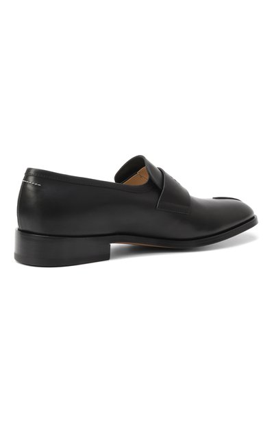 Кожаные лоферы MM6 черного цвета по цене 84700 руб., арт. SH1WR0003/P5000, фото 5 Кожаные лоферы MM6, арт. SH1WR0003/P5000, фото 5