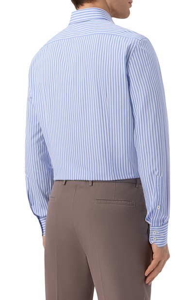 Хлопковая сорочка VAN LAACK голубого цвета по цене 28900 руб., арт. VL-RIK0S-SF/156296, фото 4 Хлопковая сорочка VAN LAACK, арт. VL-RIK0S-SF/156296, фото 4