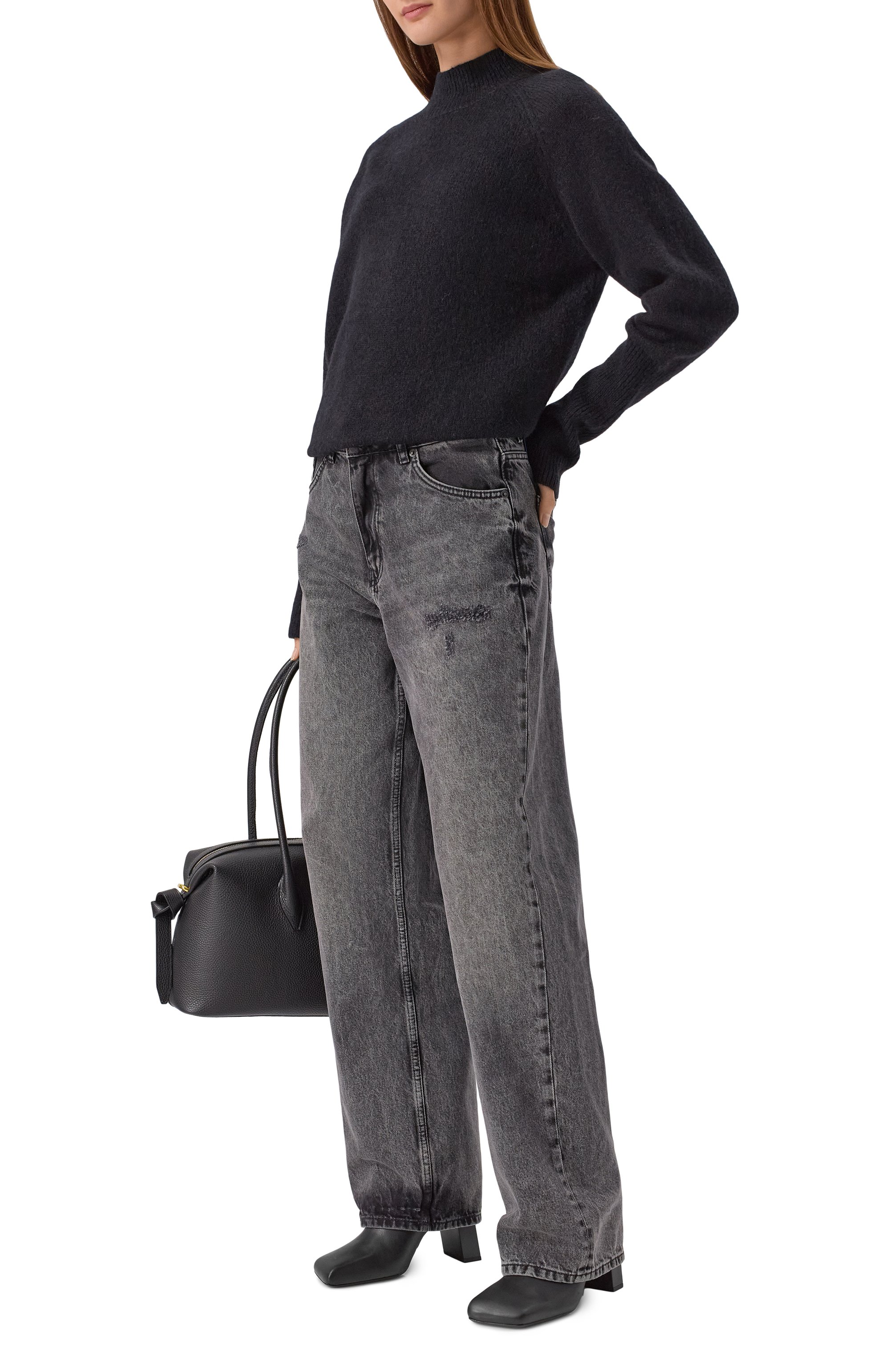 Кожаные ботильоны h08 panton VIC MATIE черного цвета по цене 62150 руб., арт. 1H4452D_H08F020101, фото 3 Кожаные ботильоны h08 panton VIC MATIE, арт. 1H4452D_H08F020101, фото 3