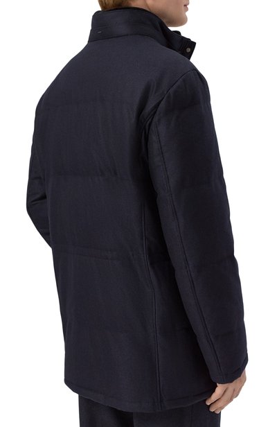 Шерстяной пуховик с воротником из бобра STEFANO RICCI, арт. MDJ5300352/5803, фото 4