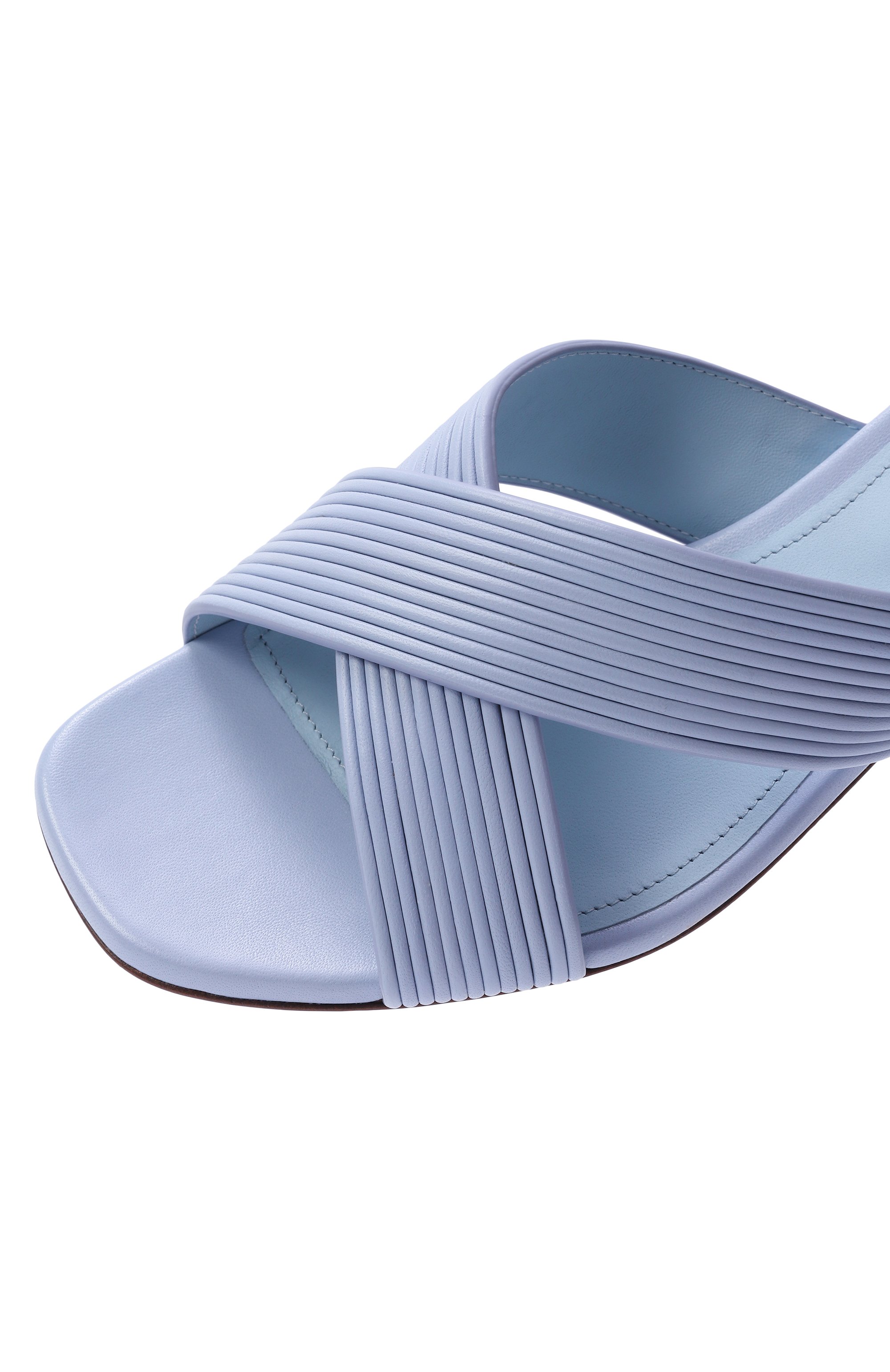 Кожаные мюли SANTONI голубого цвета по цене 77900 руб., арт. WHVG71549HM7T0NL, фото 7 Кожаные мюли SANTONI, арт. WHVG71549HM7T0NL, фото 7