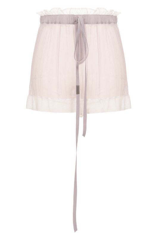 Шелковые шорты Ann Demeulemeester B0012822/FA608 Серый B0012822/FA608