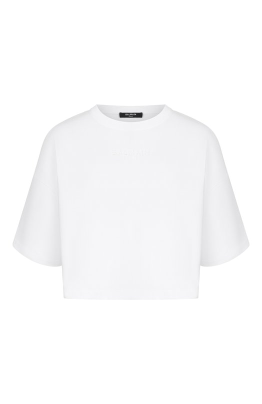 Хлопковая футболка Balmain GF0EE145/BD10 Белый GF0EE145/BD10
