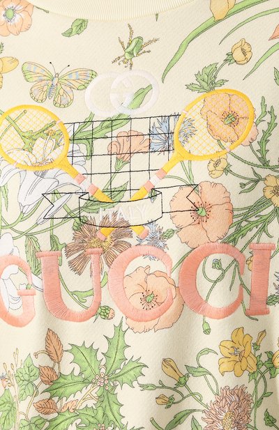 Хлопковый свитшот GUCCI разноцветного цвета по цене 79950 руб., арт. 562199/XJBIL, фото 5 Хлопковый свитшот GUCCI, арт. 562199/XJBIL, фото 5