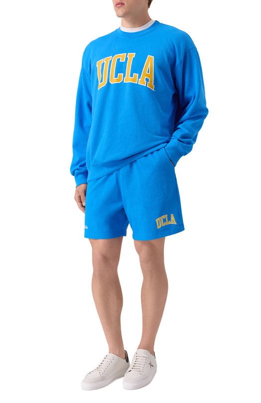 Хлопковые шорты Sporty & Rich x UCLA Sporty and Rich SH039615637BL116 Голубой  SH039615637BL116 Фото 2