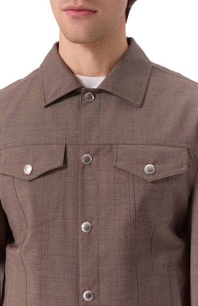 Шерстяная куртка-рубашка BRUNELLO CUCINELLI, арт. MM4506413, фото 5