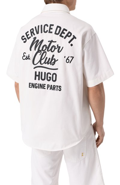 Хлопковая рубашка HUGO BLUE, арт. 50539100, фото 4