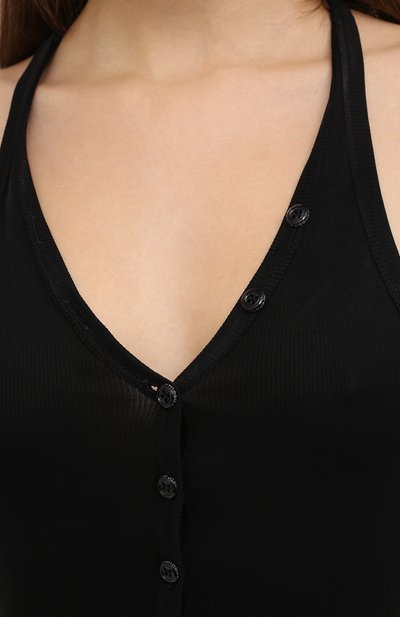 Хлопковое боди DSQUARED2 черного цвета по цене 19400 руб., арт. D8F0B3310, фото 5 Хлопковое боди DSQUARED2, арт. D8F0B3310, фото 5