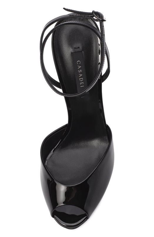 Кожаные босоножки Flora 140 Casadei 1L091V1401/TIFFA Чёрный  1L091V1401/TIFFA Фото 6