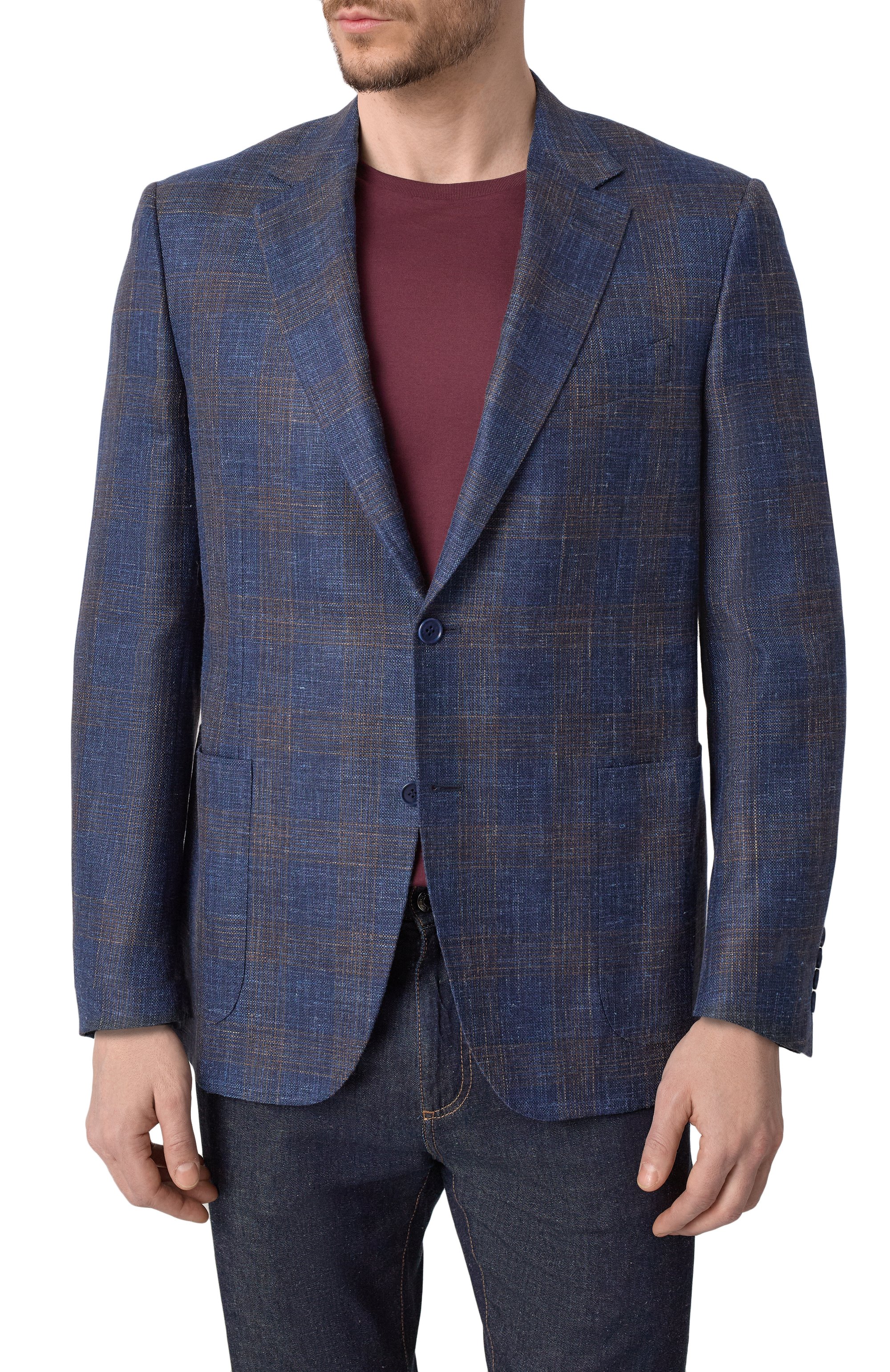 Пиджак из шерсти и шелка CANALI синего цвета по цене 263500 руб., арт. 21288-CF02007, фото 5 Пиджак из шерсти и шелка CANALI, арт. 21288-CF02007, фото 5