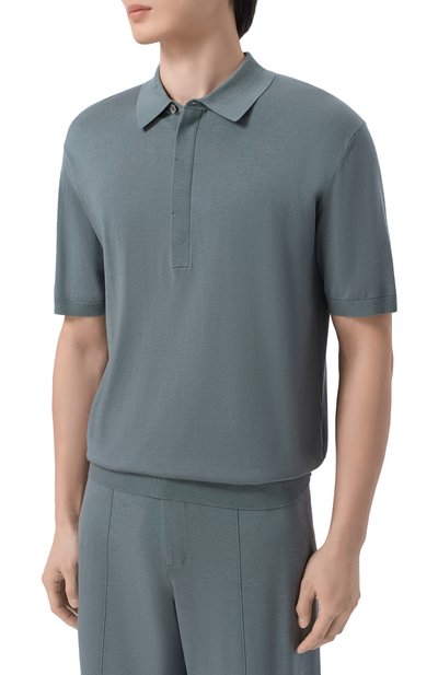 Поло из шелка и хлопка 12 STOREEZ, арт. 136284, фото 3