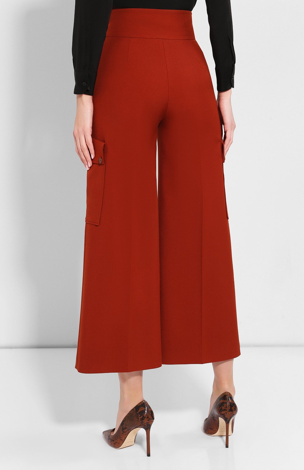 Шерстяные брюки STELLA MCCARTNEY бордового цвета по цене 97250 руб., арт. 596008/SNB38, фото 4 Шерстяные брюки STELLA MCCARTNEY, арт. 596008/SNB38, фото 4